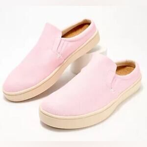 REVITALIGN NWT Women's Sparrow Slides Mules Slip On Pink Denim Shimmer Size 8